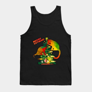 Meowy Christmas Cats Tree Tank Top